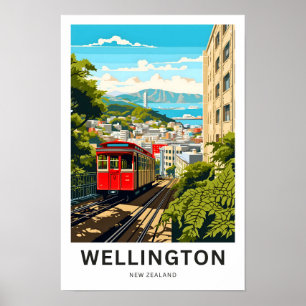 Wellington New Zealand Travel Print Poster