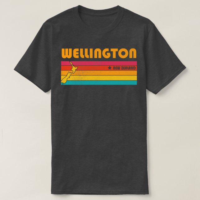 Wellington New Zealand Vintag Distressed Souvenir T-Shirt (Design vorne)
