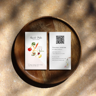 Wellness-Branding QR-Code für Ernährungsberater Visitenkarte