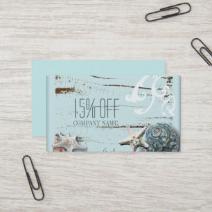 WELLNESS-CENTER Aqua Blue Beach Wald Seesterne Mus Visitenkarte