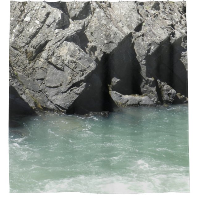 Wellness-Center aus hellgrünem Granit Duschvorhang (Vorderseite)