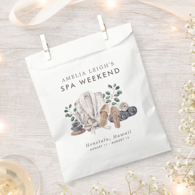 Wellness-Center Bachelorette Weekend Geschenktütchen (Ausgeschnitten)