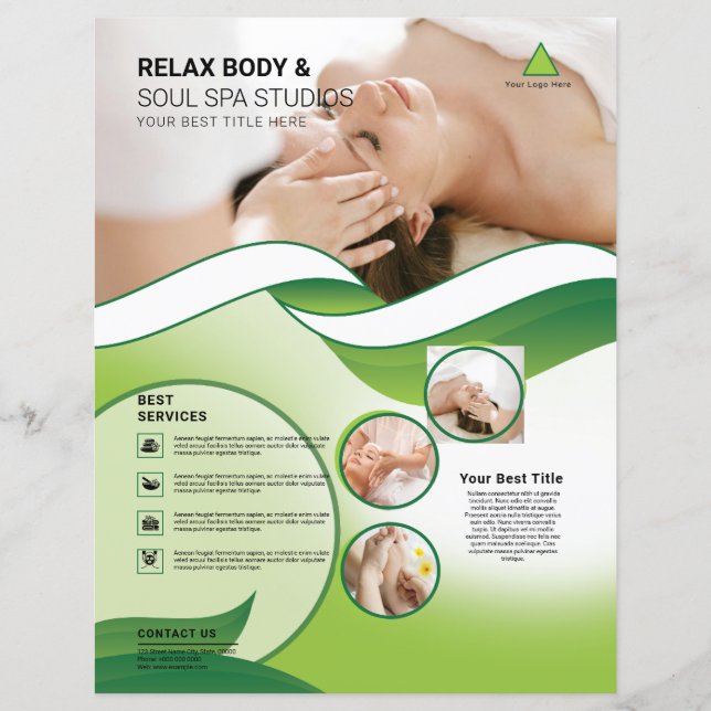 Wellness-Center & Beauty Care Salon Flyer (Vorderseite)