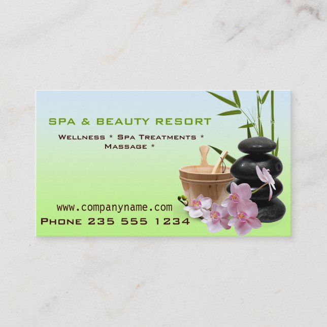 WELLNESS-CENTER & Beauty Resort Business Cards Terminkarte (Vorderseite)
