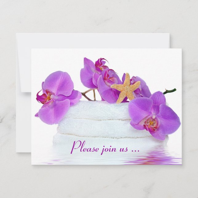 Wellness-Center Birthday Party Einladung (Vorderseite)