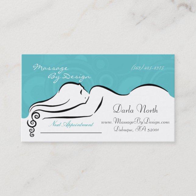 Wellness-Center Blue Darla Business Cards Terminkarte (Vorderseite)