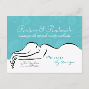 Wellness-Center Blue Darla Postcard Postkarte