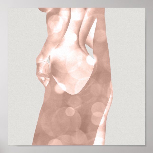 Wellness-Center Body Pink Rose Gray Beauty Studio Poster (Vorne)