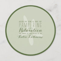 Wellness-Center Brautparty Gurke Slice Einladung