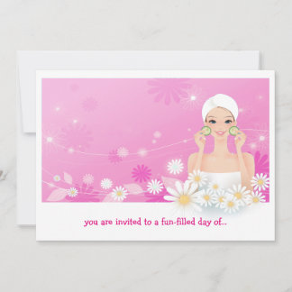 Wellness-Center Breeze Pink zum Geburtstag Einladu Einladung