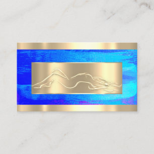 Wellness-Center-Code-Logo Royal Blue Strokes Visitenkarte