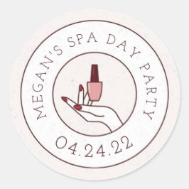 Wellness-Center Day Birthday Party Round Sticker U
