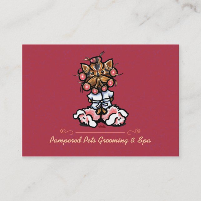 Wellness-Center Dog Groomer Business Creamsicicici Visitenkarte (Vorderseite)