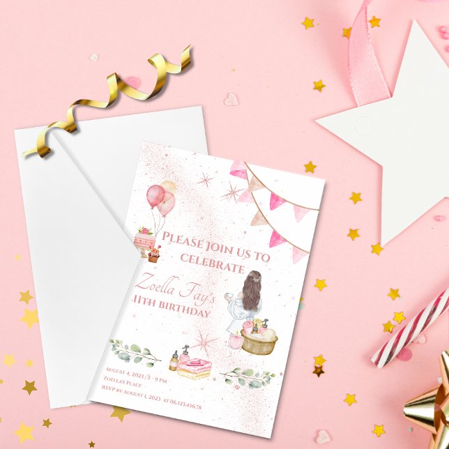 Wellness-Center Einladung zum Geburtstag (Birthday Invitation Cakes & Cupcakes)