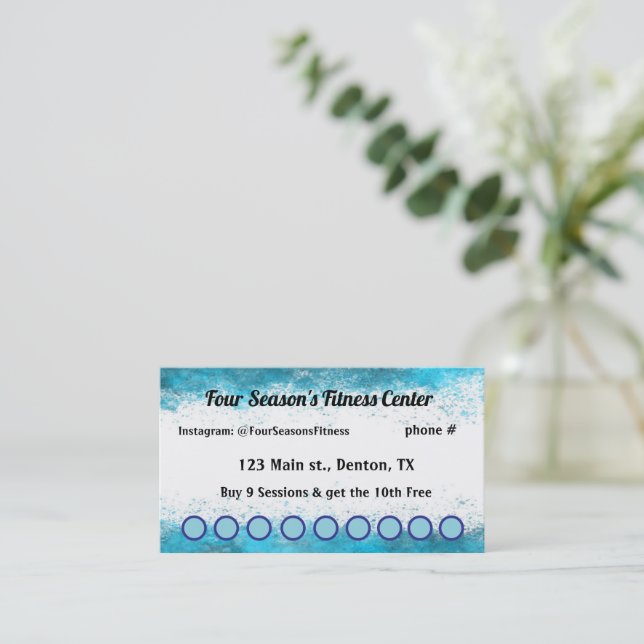 Wellness-Center, Fitness, Salon, Salon, Salon, Sal Treuekarte (Stehend Vorderseite)