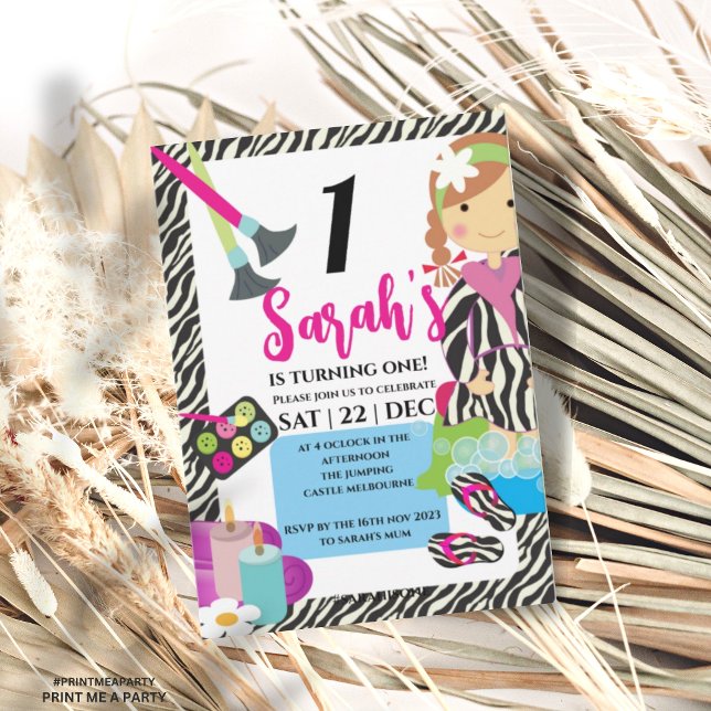 Wellness-Center Geburtstag oder Girl Sleepover Par Einladung (Von Creator hochgeladen)