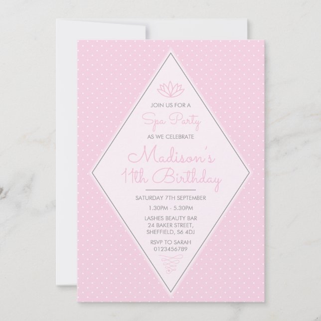 Wellness-Center-Geburtstagsfeier Einladung (Vorderseite)