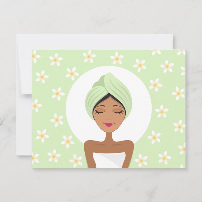 Wellness-Center Geburtstagsfeier Einladung zur Plu (Vorderseite)