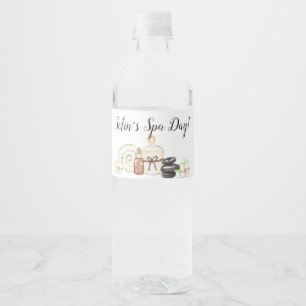 Wellness-Center Geburtstagsfeier Wasserflasche Wasserflaschenetikett