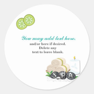 WELLNESS-CENTER Geburtstagsparty Schönheit Günstig Runder Aufkleber