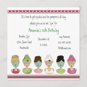 Wellness-Center Girls Einladung