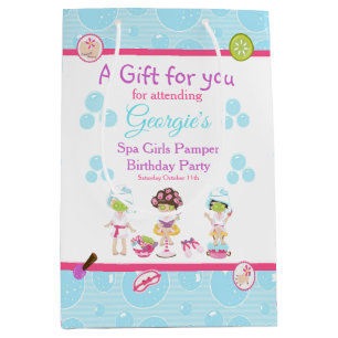 Wellness-Center Girls Pamper Geburtstagsparty Dank Mittlere Geschenktüte