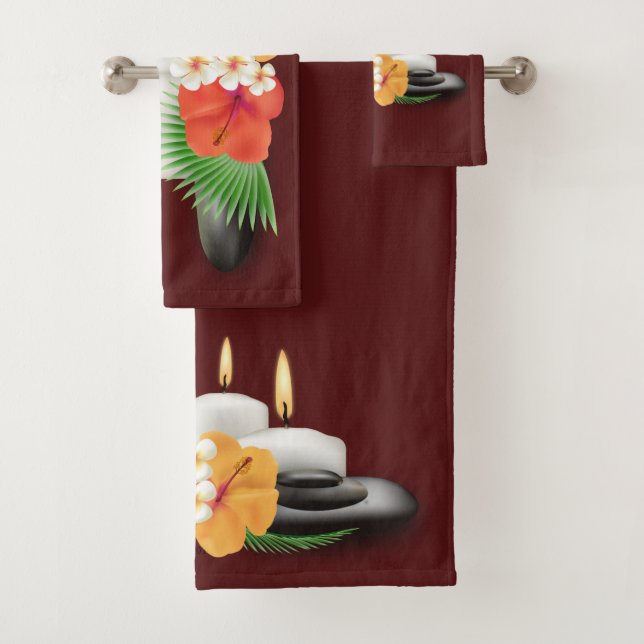 Wellness-Center Handtücher, Blume und Kerzen Welln Badhandtuch Set (Insitu)