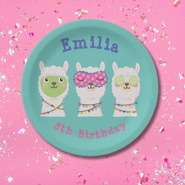 Wellness-Center Lama Party, Lamapjama Pappteller (Von Creator hochgeladen)