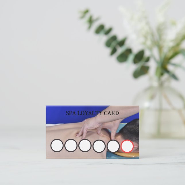 WELLNESS-CENTER LOYALTY CARD VISITENKARTE (Stehend Vorderseite)