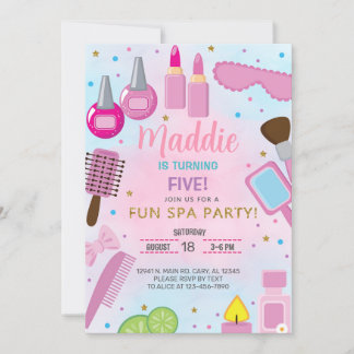 WELLNESS-CENTER Mädchen Geburtstagsfeier einladen, Einladung