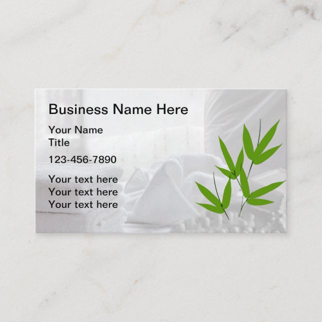 Wellness-Center Massage Business Cards Visitenkarte (Vorderseite)