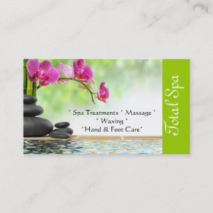 Wellness-Center Massage Salon Business Card Grün Terminkarte