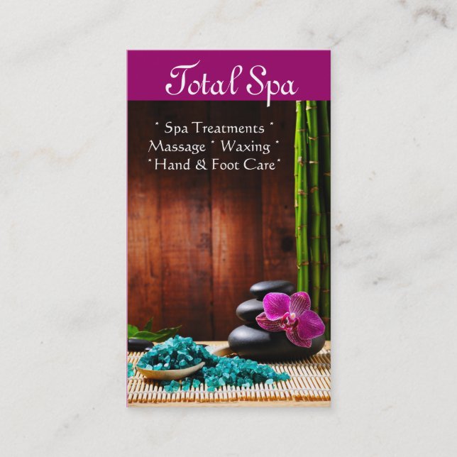 Wellness-Center Massage Salon Business Card Therap Terminkarte (Vorderseite)