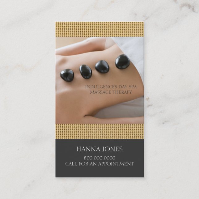 Wellness-Center | Massage Therapy Business Card Visitenkarte (Vorderseite)