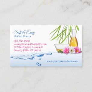 Wellness-Center Natural Herbs Business Card Visitenkarte