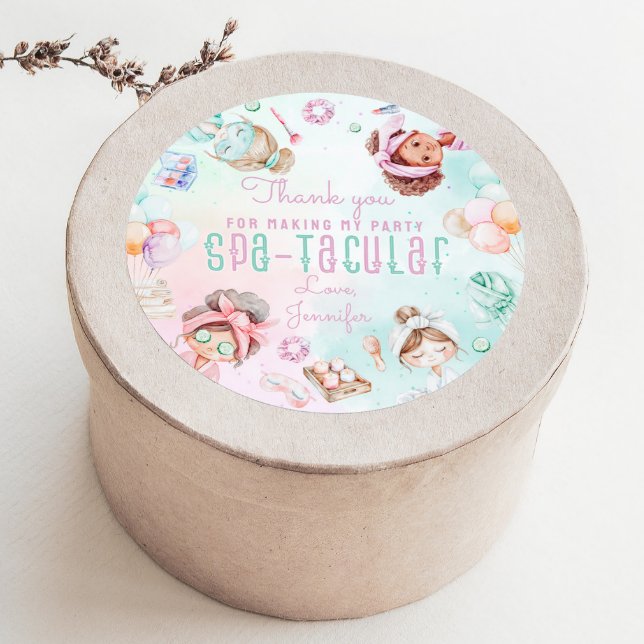 Wellness-Center Party Birthday Spatacular Vielen D Runder Aufkleber (Von Creator hochgeladen)