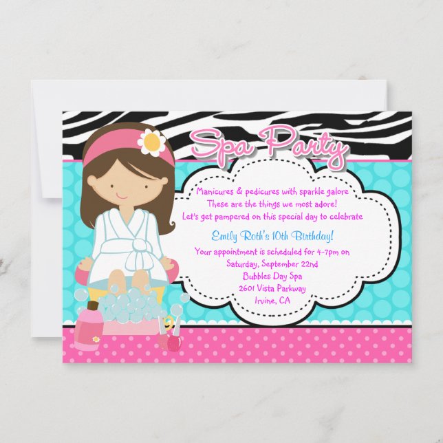 Wellness-Center Party Einladung (Vorderseite)