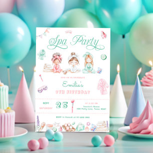 Wellness-Center Party Geburtstag Einladung