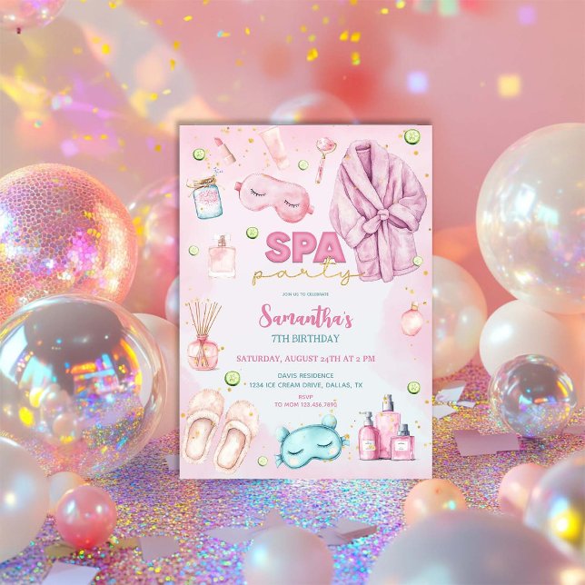 Wellness-Center Party Geburtstag, Ruhespover, Slum Einladung (Von Creator hochgeladen)