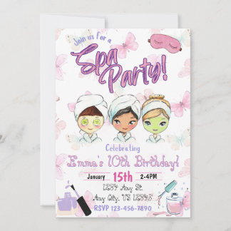 Wellness-Center Party Geburtstagseinladung Einladung