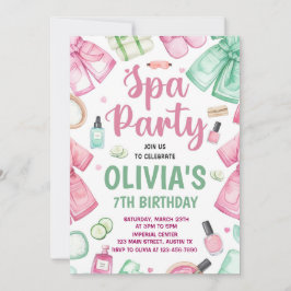 Wellness-Center Party Geburtstagseinladung, Pamper Einladung