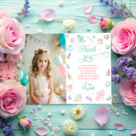 Wellness-Center Party Girl Birthday Foto Dankeschö Einladung