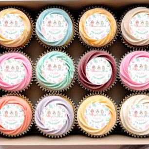 Wellness-Center Party Girl Birthday Pastel Runder Aufkleber