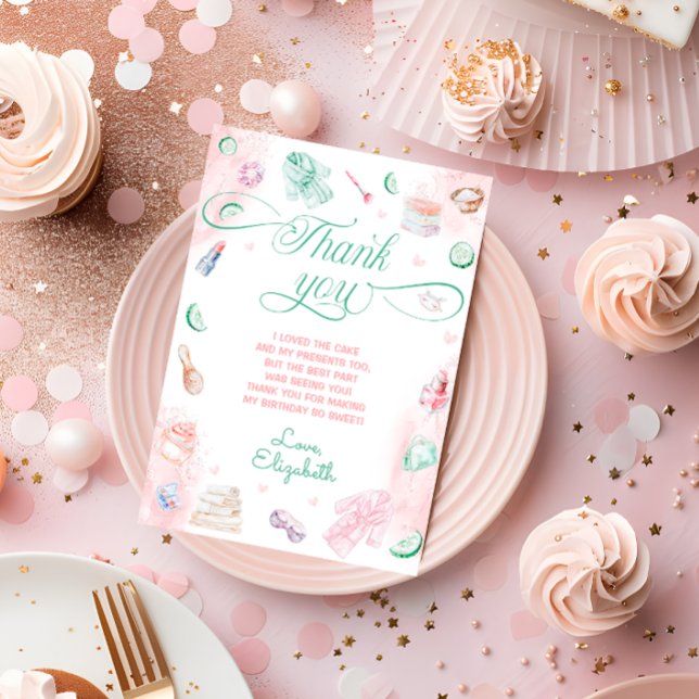 Wellness-Center Party Girl Geburtstag Danke Karte (Von Creator hochgeladen)