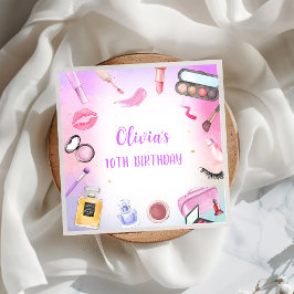 Wellness-Center Party Girl Glamour Makeup Geburtst Serviette