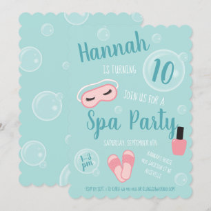 Wellness-Center Party Girls Geburtstagsparty Einladung