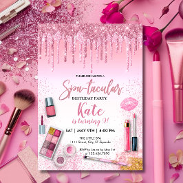 Wellness-Center Party Glam Girl Geburtstagsparty Einladung