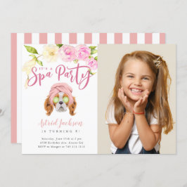 Wellness-Center Party Kindergeburtstag Foto Einladung