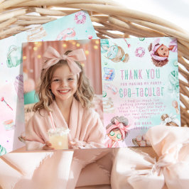 Wellness-Center Party Pastel Geburtstag Foto Danke Einladung