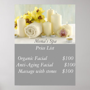 Wellness-Center-Preisliste Poster